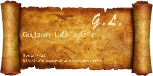 Gujzon Lázár névjegykártya